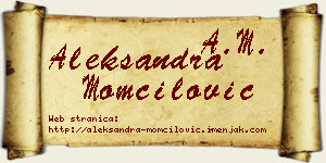 Aleksandra Momčilović vizit kartica